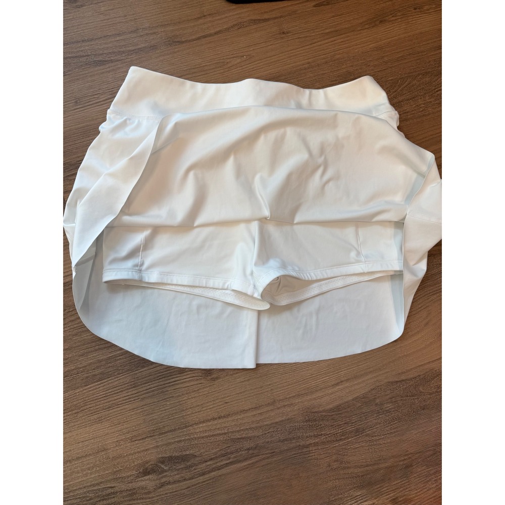Athleta Ace Advantage 15 1/2 Skort White Tennis Golf Athletic Skirt Womens L - Picture 3 of 10